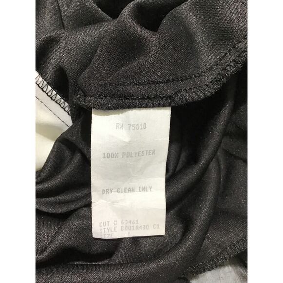 Intrigue Black White Tie Back Prom Dress Large - Picture 7 of 8